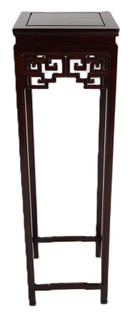 Tall Solid Rosewood Flower Stand With Lattice Carvings and Ming Design