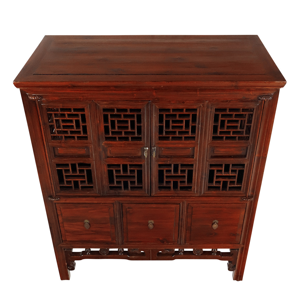 Oriental Furniture Warehouse Chinese Lattice Antique Drawer and