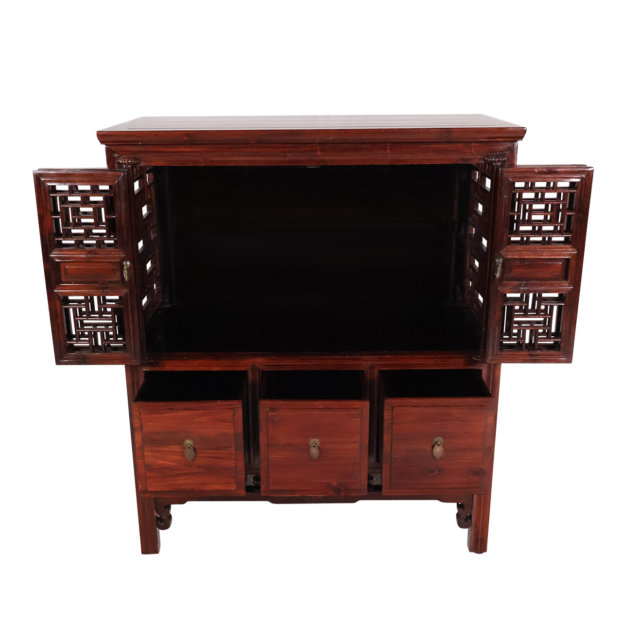Oriental Furniture Warehouse Chinese Lattice Antique Drawer and