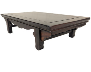 Black Wood Display Stand Rectangular Shape