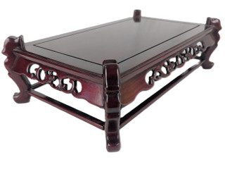 Large Rectangular Rosewood Oriental Display Stand