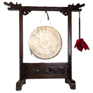 Chinese Gong Carved Dragon Stand Large Size
