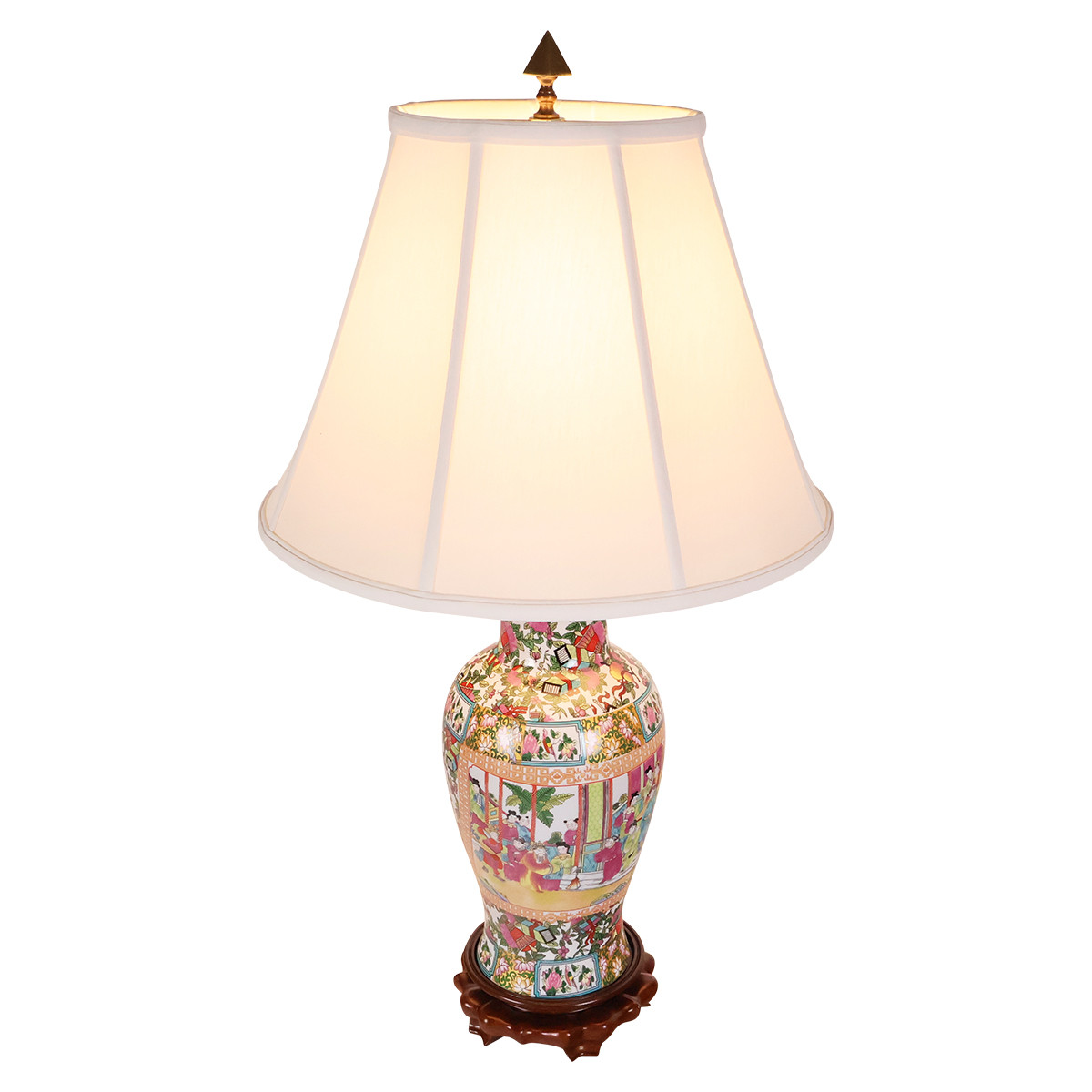Find Elegant Rose Medallion Table Lamps , Handpainted with