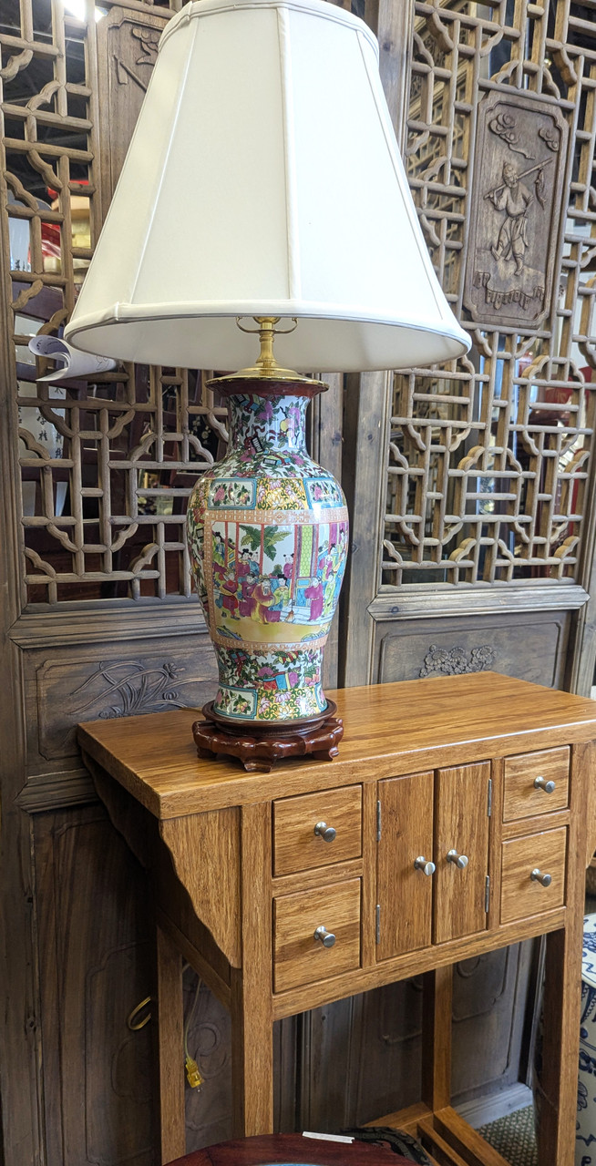 Find Elegant Rose Medallion Table Lamps , Handpainted with