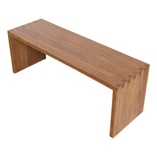 Asian Bamboo Coffee Table in Light Honey Lacquer Finish