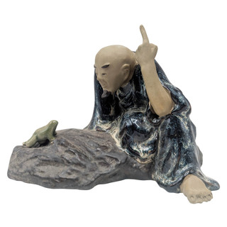 Copy of Chinese Wise Man Figureine Ceramic 8” W