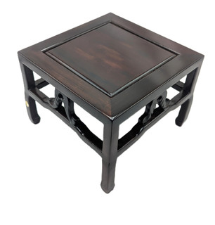 Raised Square Ming Wooden Vase Stand