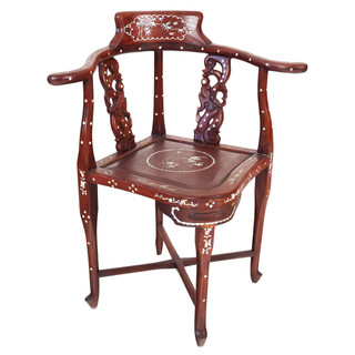 Corner Chair Carved Mother Of Pearl