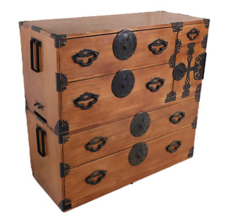 Tansu Storage Chest in Japanese Honey Lacquer