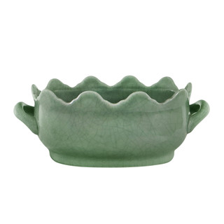 Celadon Oval Clam Shell  Planter