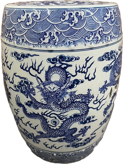 Dragon Garden Stool Porcelain for Outdoor or Indoor Use
