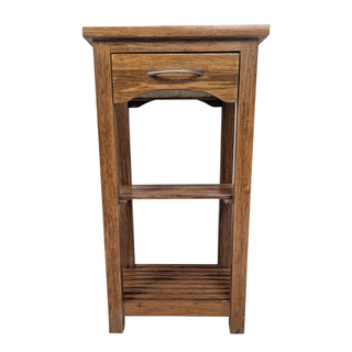 Modern Bamboo Table  with Drawer and Slatted Shelf