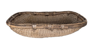 Rattan Basket Woven Rectangular Handmade Chinese Rattan and Bamboo