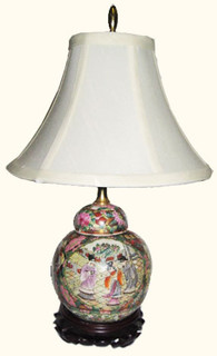 M9956 Large Oriental Ceramic Porcelain Table Lamp Chinese Mandarin Style 