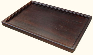 21 by 13 inch antique beechwood serving tray