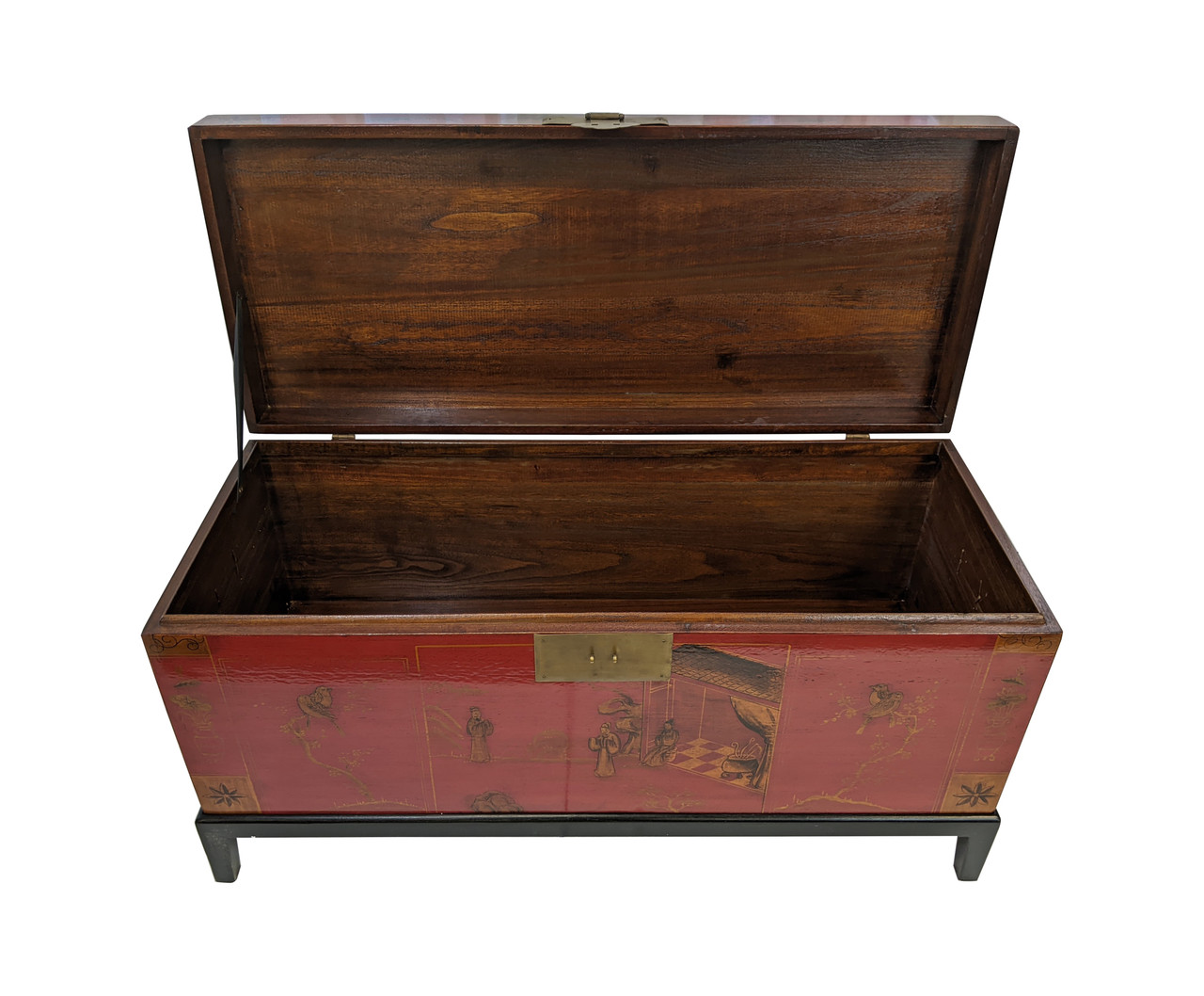 アンティーク　TOYO FURNITURE　ジャンク Oriental Furniture Warehouse Chinese Red Lacquer Trunk Antique