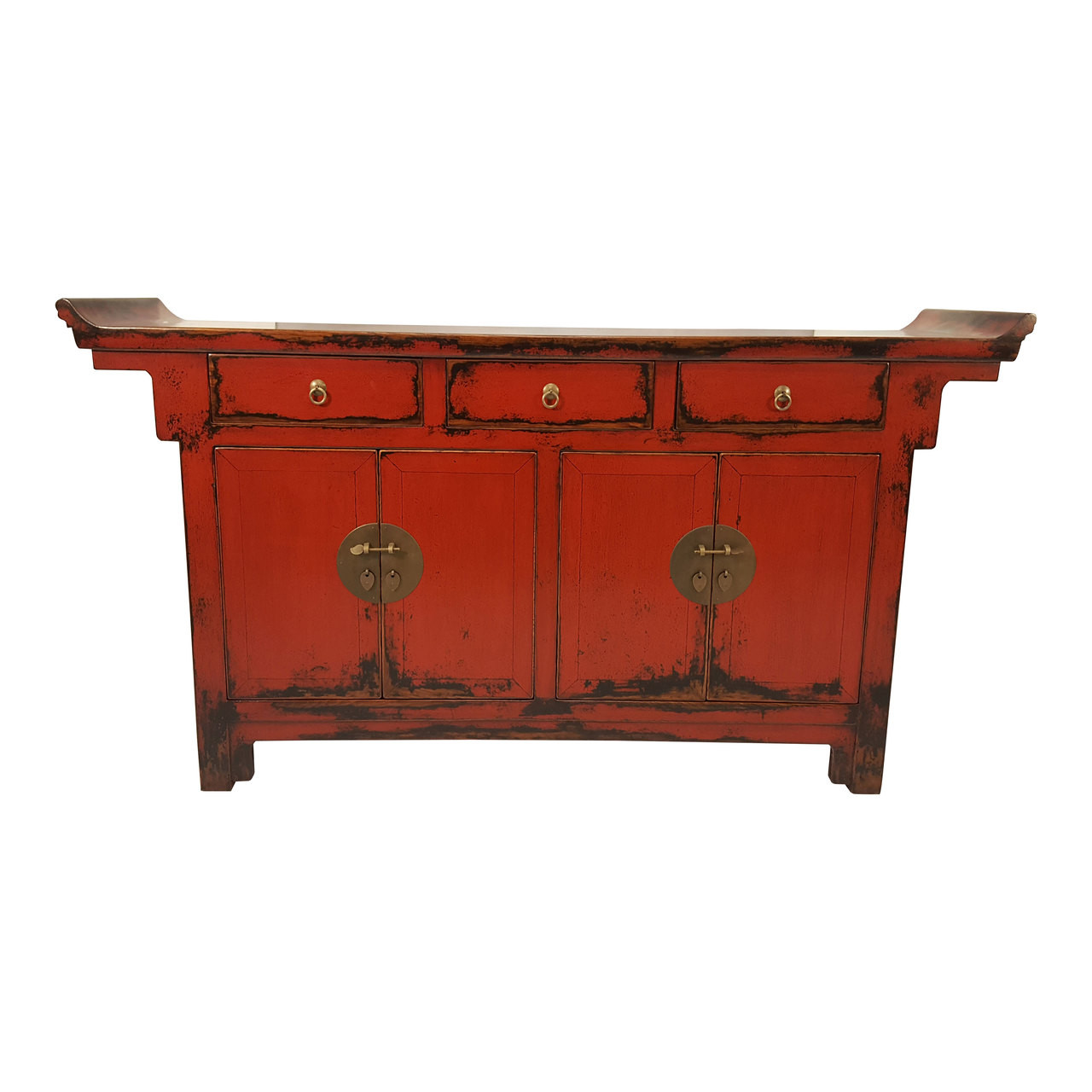 中国家具　アンティーク Chinese antique buffet table Oriental Furniture Warehouse Antique Server in Oriental Red