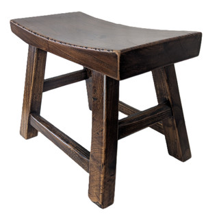Oriental Baby Stool Solid Elmwood Natural Finish