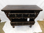 Antique Chinese iron handled chest of drawers