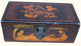 Hand painted antique box