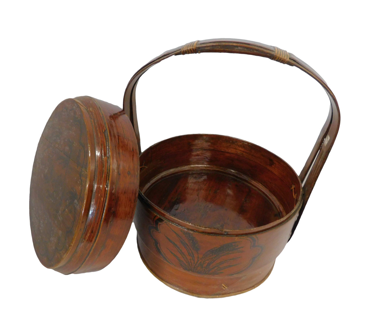 アンティーク】中国 20世紀 ラタン ウェディングボックス アンティーク