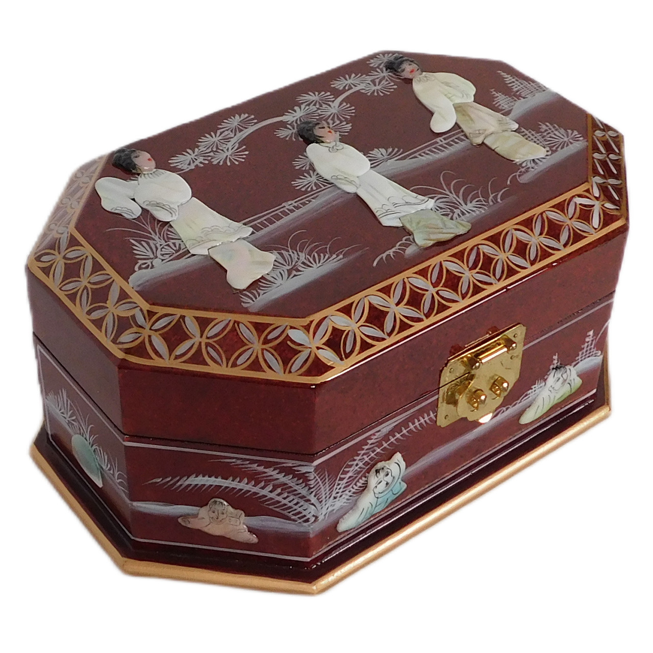 Oriental Furniture Warehouse Oriental Jewelry Box With Pearl