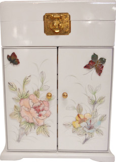 【オリエンタル坊や 中】首振り人形 モノクロver. 箱付き Oriental Furniture Warehouse Tall Oriental Jewelry Box with