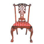 21 inch wide Gothic Chippendale  dining room chair