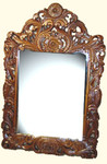 30 by 46 hand carved solid wood frame French style dressing mirror