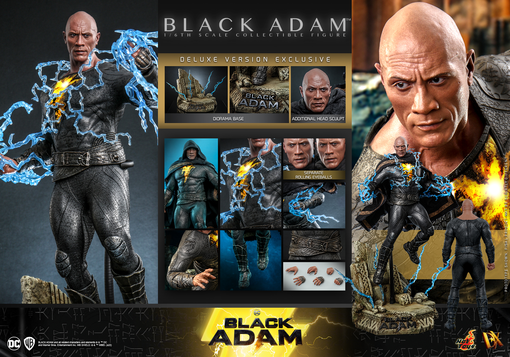 Hot Toys Black Adam Golden Armor Deluxe Version DX31 - KGHobby