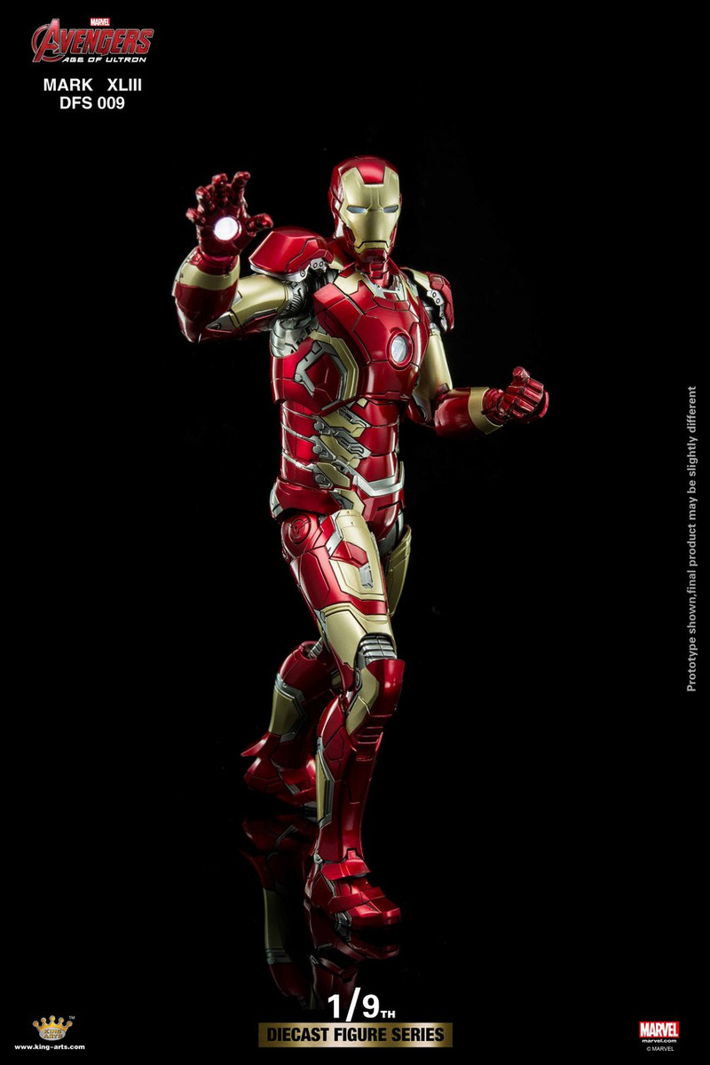 King Arts 1/9 Diecast Figure Series DFS009 Iron Man Mark 43 Action Figure