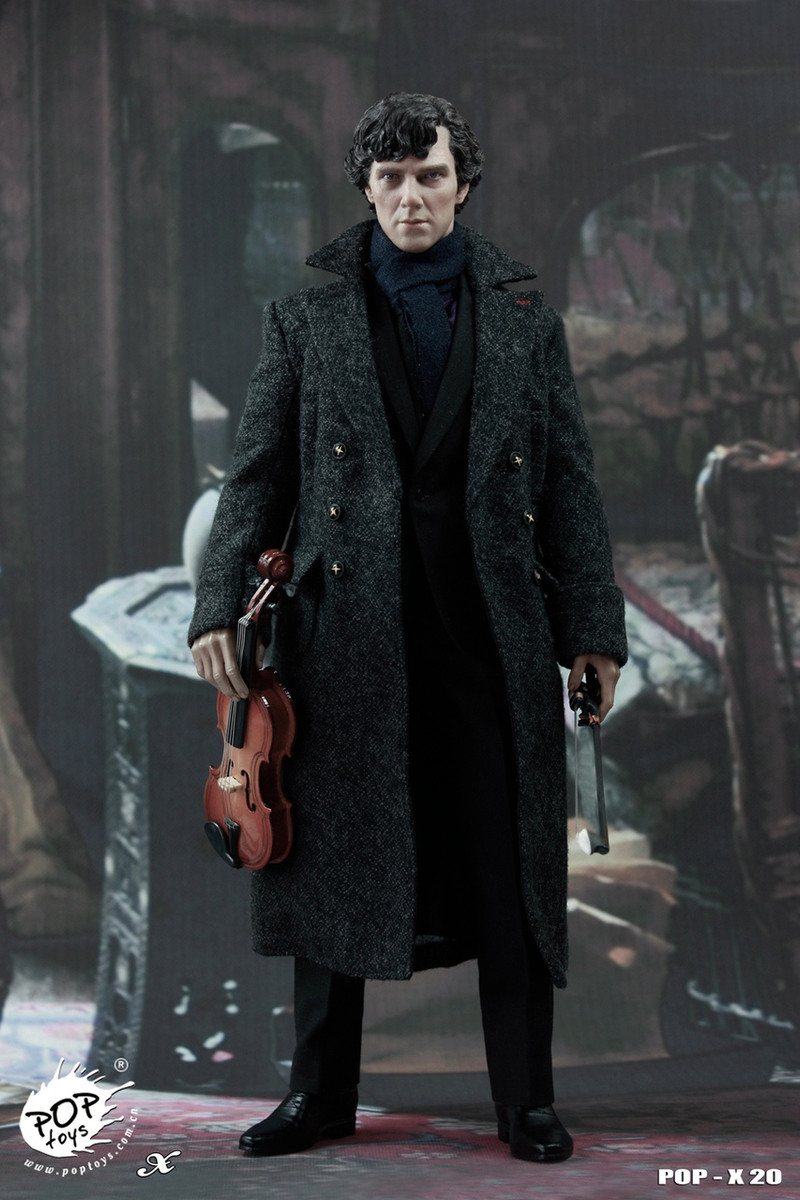 1/6 Scale british detective men long coat Sherlock agent suit for hot toys Body 