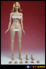 Play Toy HB003 1/6  scale Female Caucasian Large Breast Nude figure body+Blonde Head Sculpt set