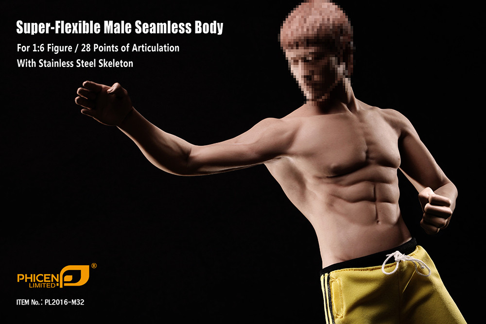 1:6 Scale Seamless muskulöser männlicher Körper flexible Stainless Body Normal Skin