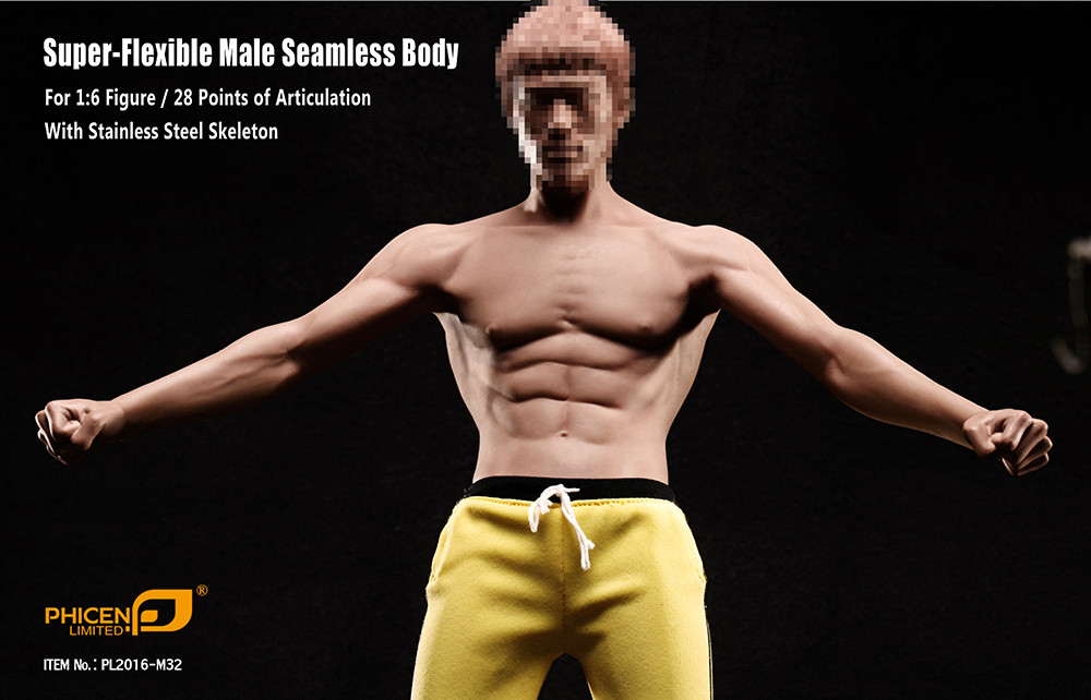1:6 Scale Seamless muskulöser männlicher Körper flexible Stainless Body Normal Skin