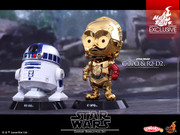 Hot Toys Star Wars TFA C-3PO & R2-D2 Cosbaby Bobble-Head Collectible Set -Shanghai Exclusive