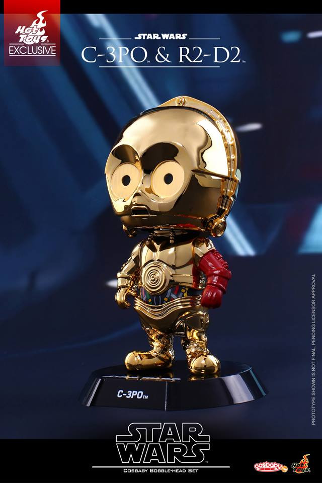 Hot Toys Star Wars TFA C-3PO & R2-D2 Cosbaby Bobble-Head