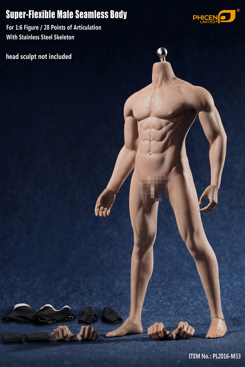PHICEN TBLeague 1//6 Scale Steel Skeleton Male MUSCULAR SEAMLESS FIGURE Body USA