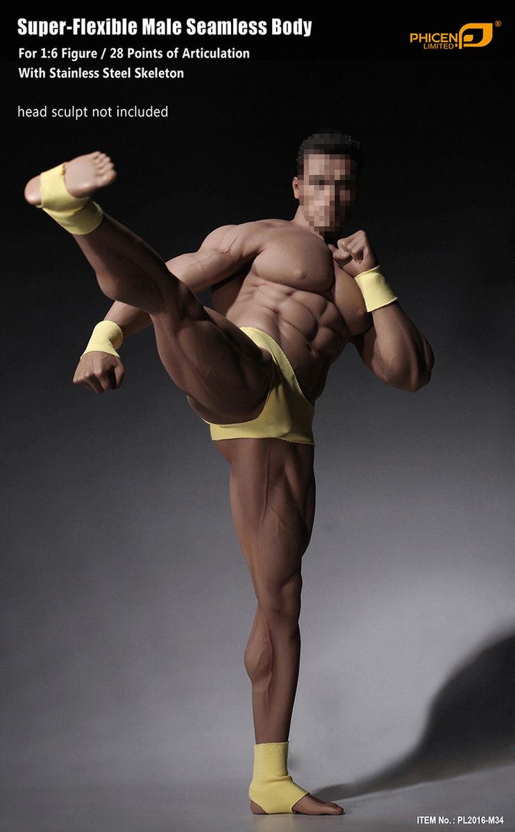 SUPER FLEXIBLE FIGURE 【PL2016-M34】 Amazon.com: Phicen 1/6 Scale Super Flexible Male Muscular