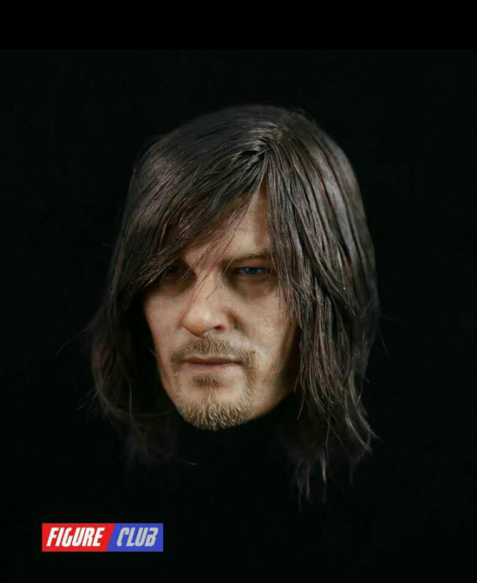 Figure Club 1/6 Scale Head Sculpt - walking dead daryl Dixon