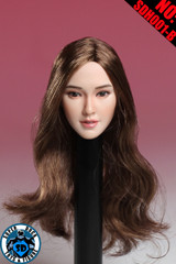 SUPER DUCK SDH001-B  1/6 Scale Asian Girl Head Sculpt Brown  Hair