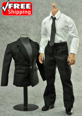  ZYTOYS 1/6 scale MIB Men in Black Suit + White Shirt + Tie Set