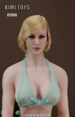 Kimi Toys KT009 1/6 scale Blonde Short Hair Female action figure head sculpt