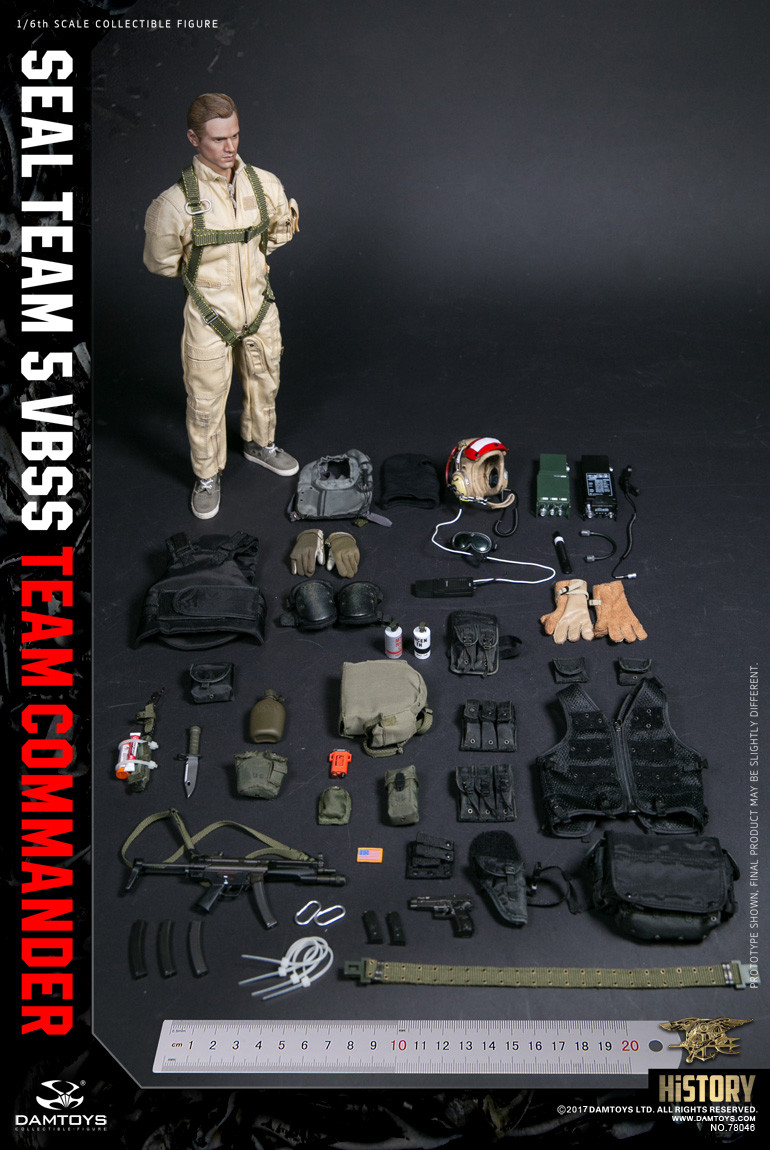 COMMANDER 1/6 Scale DAMTOYS 78046 SEAL TEAM 5 VBSS face mask w/goggles 