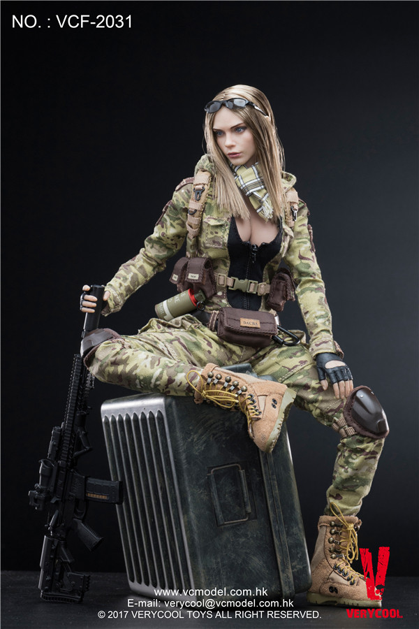 VERYCOOL VCF-2031 1/6 MC Camouflage Women Soldier Villa Action Figure