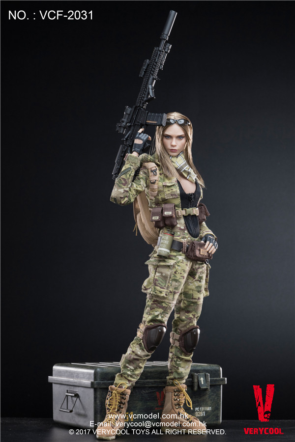 VERYCOOL VCF-2031 1/6 MC Camouflage Women Soldier Villa Action Figure