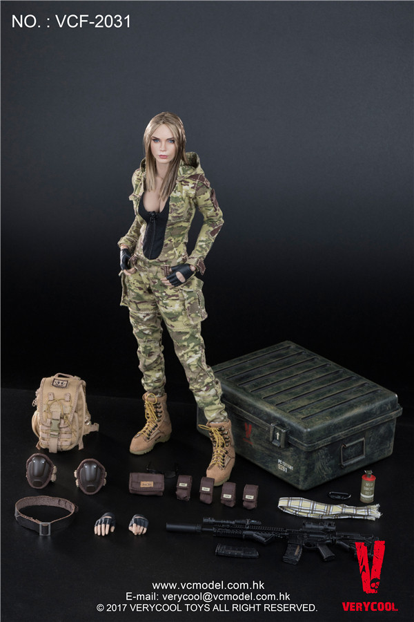 VERYCOOL VCF-2031 1/6 MC Camouflage Women Soldier Villa Action Figure