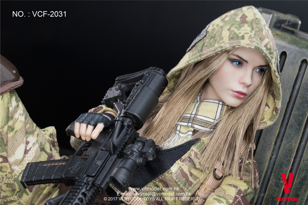 VERYCOOL VCF-2031 1/6 MC Camouflage Women Soldier Villa Action Figure