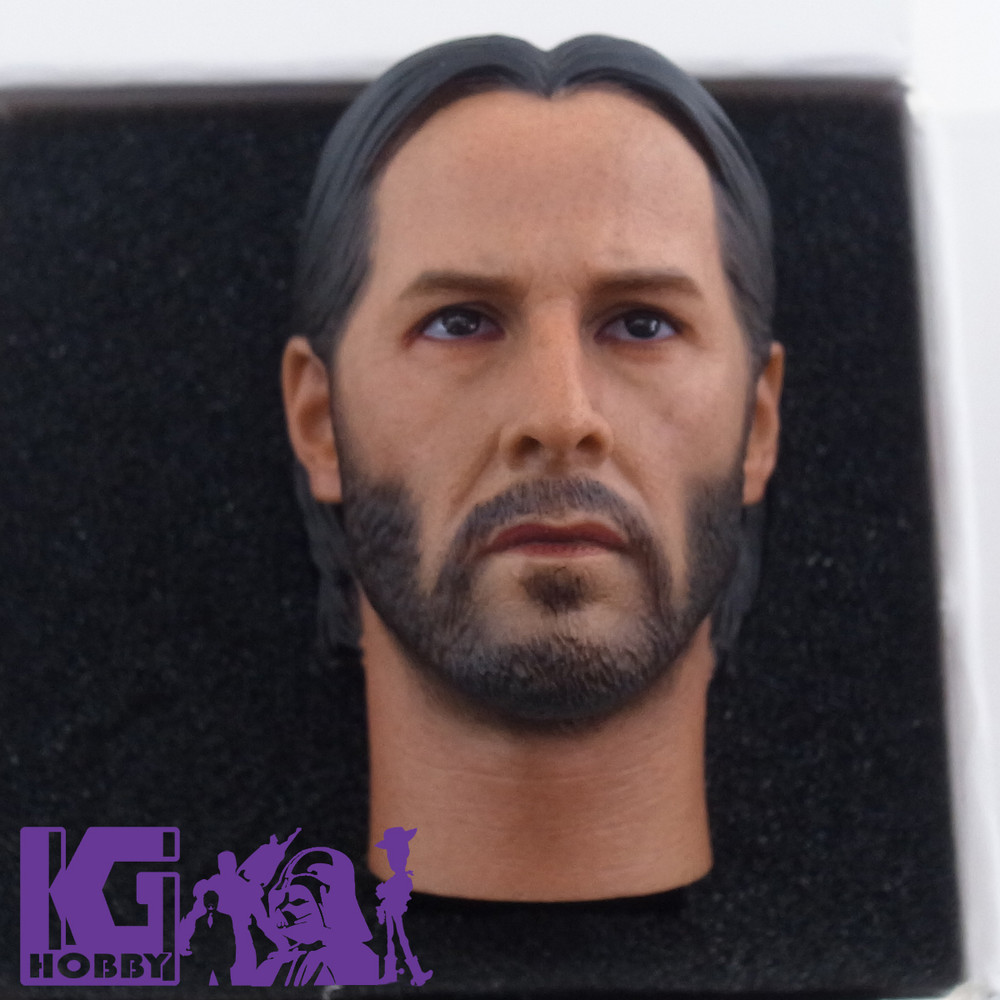 Custom Keanu Reeves John Wick 2.0 1/6 Head Sculpt for 12'' male figure body 
