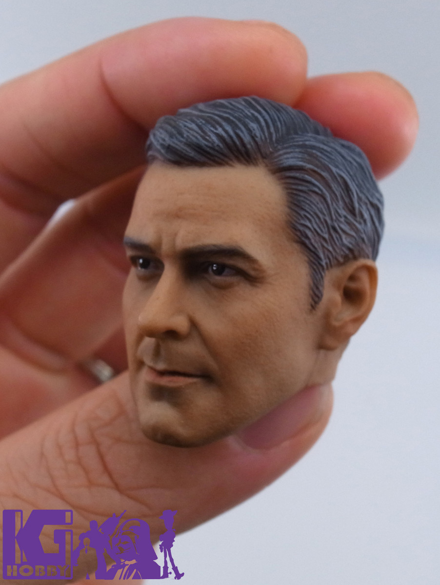 1/6 JXtoys George Clooney Head Sculpture Model Male Carving JX-05 F 12" Figures 